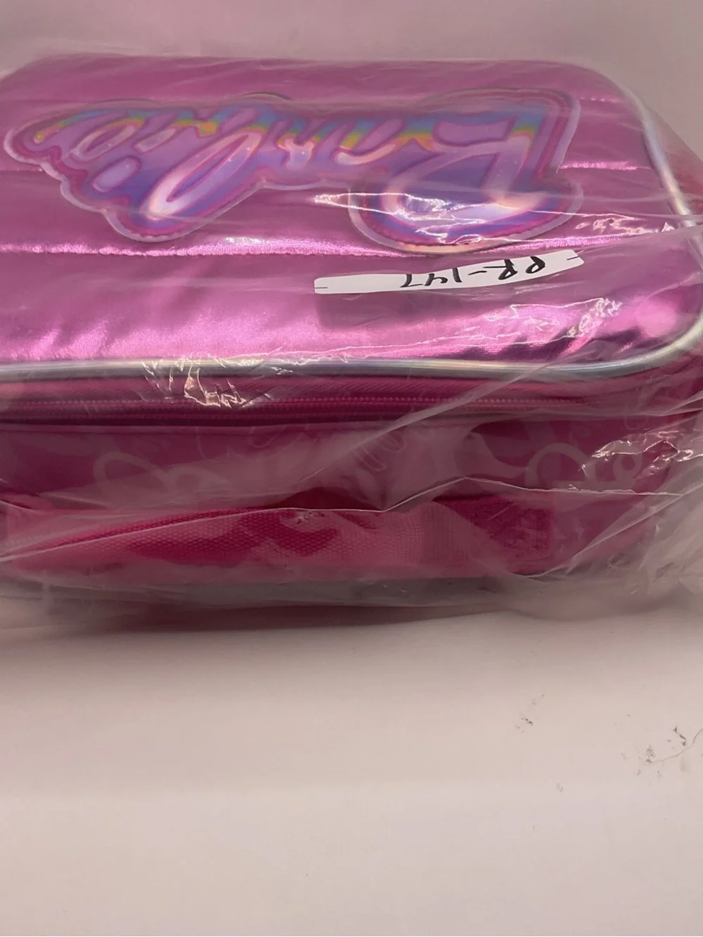 Barbie NWT (Factory Wrapped) Branded Holographic‎ Pink Soft Lunch Box